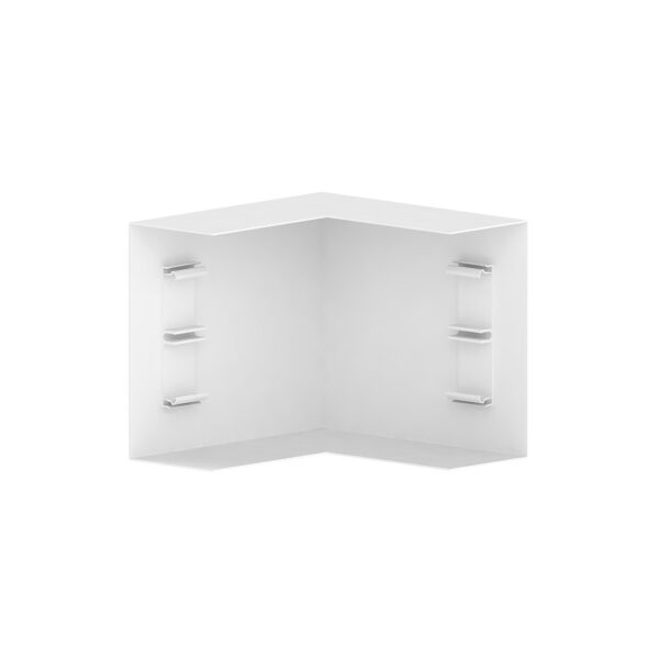 Produktbild BRW 060 134  -  Ausseneck zu Brüstungskanal BRW 60x130/80 BRA-AE, stossabdeckendes Haubenformteil, Schenkellänge = 180mm, Alumin