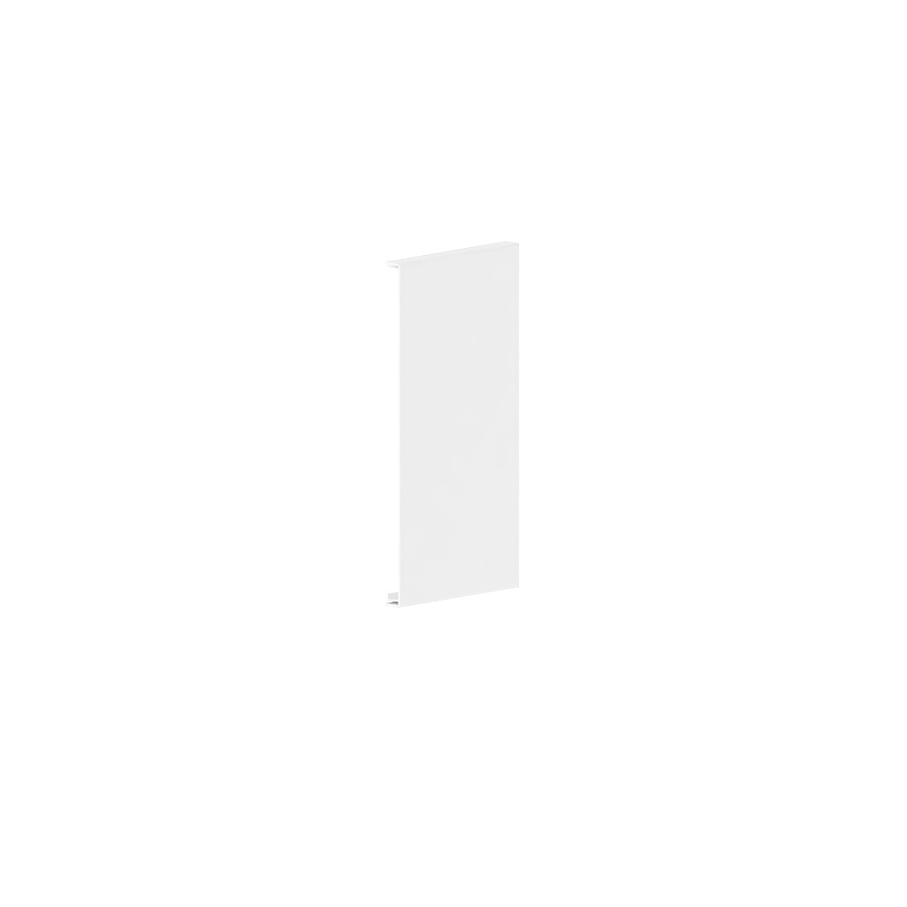 Produktbild BRW 060 136  -  Endstück zu Brüstungskanal BRW 60x130/80 BRA-ES-3, 3-seitig übergreifend, Aluminium reinweiss RAL 9010