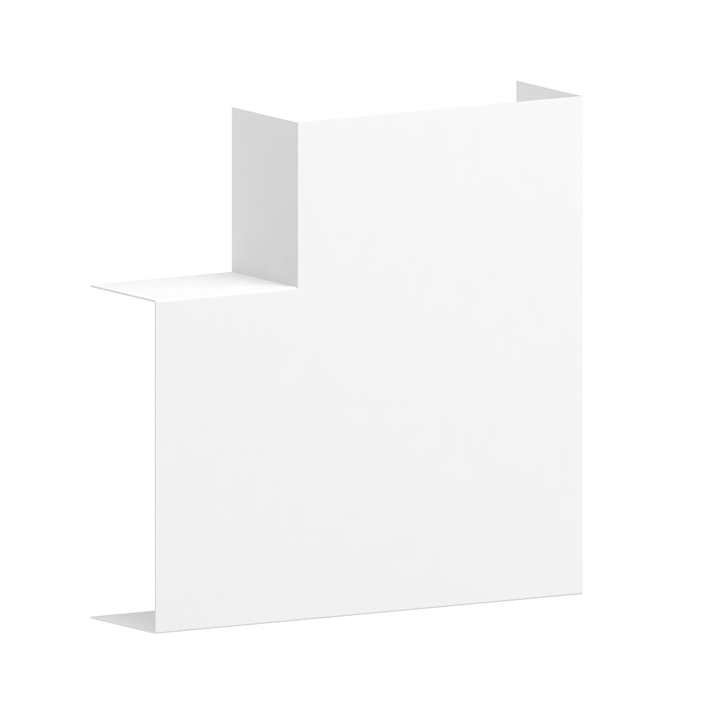 Produktbild BRW 060 178  -  Flachwinkel zu Brüstungskanal BRW 60x170/80 BRA-FW, stossabdeckendes Haubenformteil, Aluminium reinweiss RAL 901