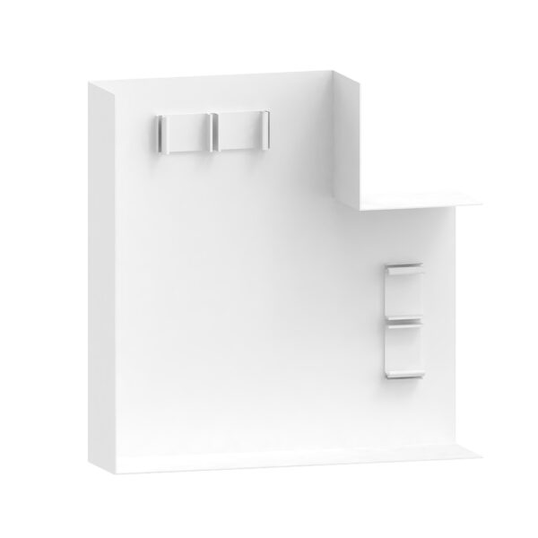Produktbild BRW 060 178  -  Flachwinkel zu Brüstungskanal BRW 60x170/80 BRA-FW, stossabdeckendes Haubenformteil, Aluminium reinweiss RAL 901