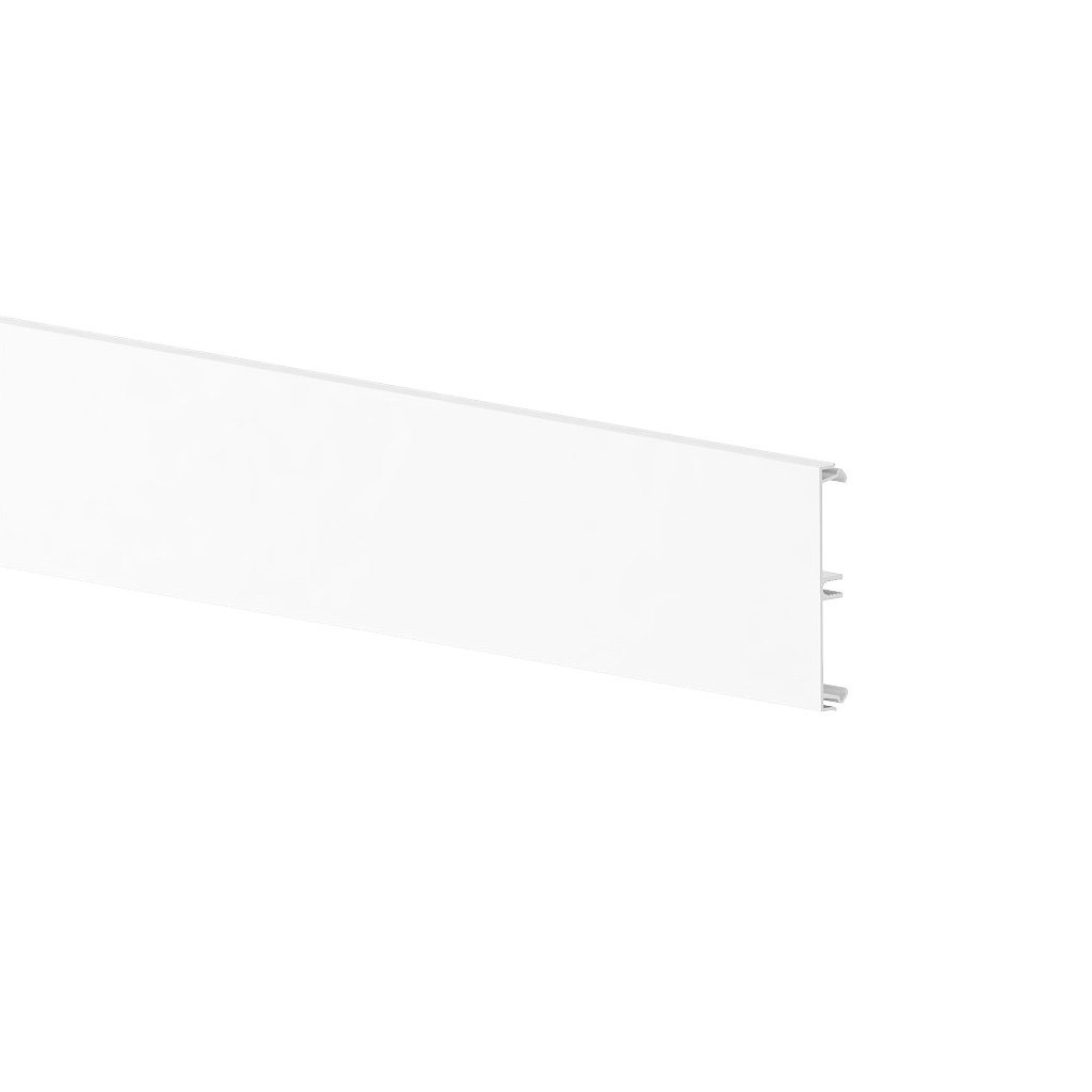 Produktbild BRW 080 131 -  Brüstungskanal Oberteil aus Aluminium reinweiss RAL 9010, 80mm BRA-OT