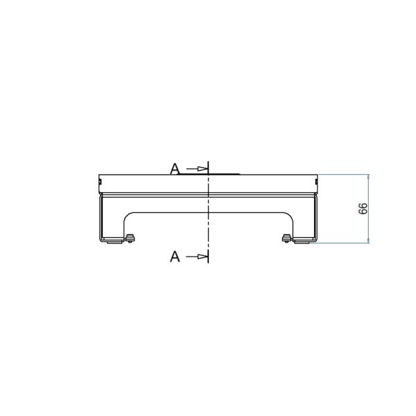 Produktbild UBD 215 207  -  Unterflur-Bodendose UBD 210 small inkl. belegtem Deckel aus Chromstahl, geschliffen, und 1 Schnurauslass