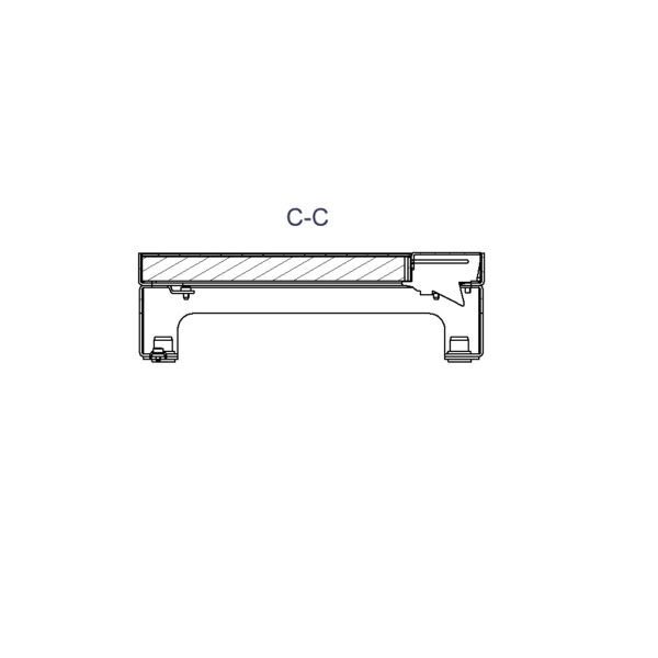 Produktbild UBD 215 207  -  Unterflur-Bodendose UBD 210 small inkl. belegtem Deckel aus Chromstahl, geschliffen, und 1 Schnurauslass