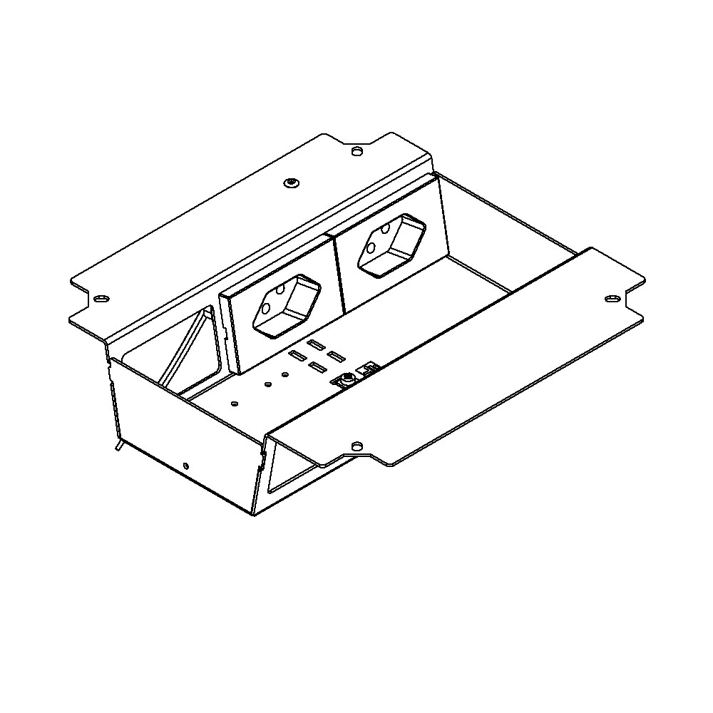 Produktbild UBD 215 227 - Steckdoseneinsatz für 2x3 FLF, leer, mit 1x T13, weiss + 1x T13, schwarz