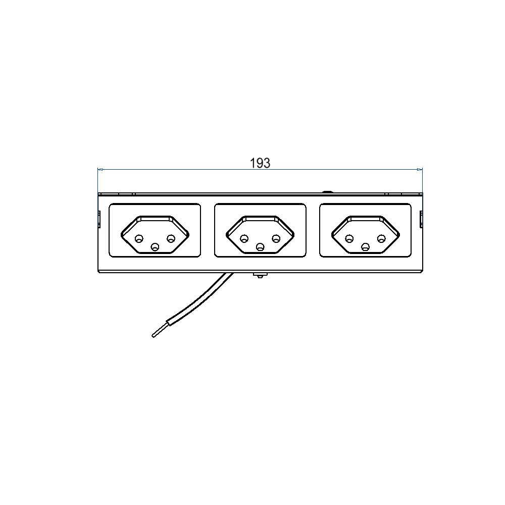 Produktbild UBD 215 229 - Steckdoseneinsatz für 2x3 FLF, leer, mit 2x T13, weiss + 1x T13, schwarz