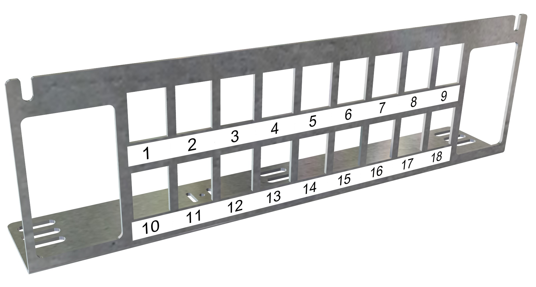Produktbild MVT 102 182 - Einbau Medienverteiler H74, 18x Keystone, 2x FLF aus SVZ