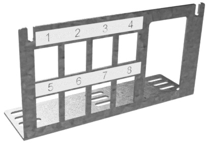 Produktbild MVT 103 081 - Einbau Medienverteiler H74 small, 8x Keystone, 1x FLF aus SVZ