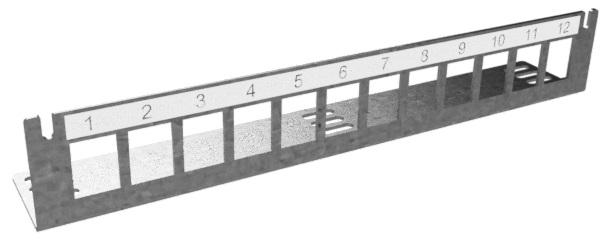 Produktbild MVT 102 121 - Einbau Medienverteiler H40, 12x Keystone aus SVZ