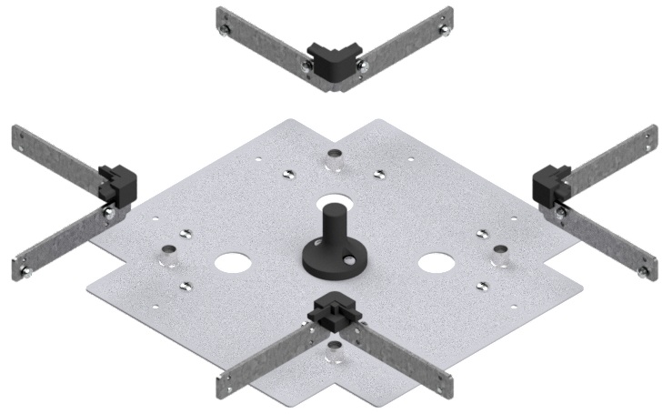 Produktbild UBK 200 503.25 - Kreuz-Verbinder zu Unterflur-Bodenkanal UBK 200, 200x50mm