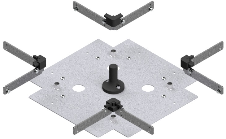 Produktbild UBK 200 603.25 - Kreuz-Verbinder zu Unterflur-Bodenkanal UBK 200, 200x60mm