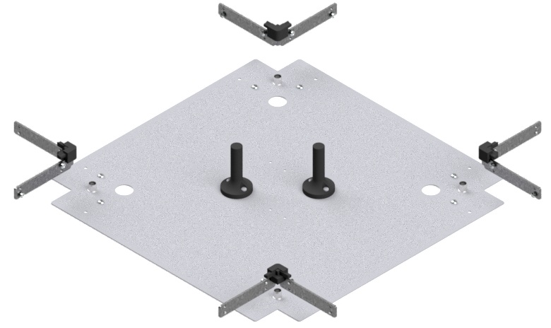 Produktbild UBK 400 803.25 -  Kreuz-Verbinder zu Unterflur-Bodenkanal UBK 400, 400x80mm
