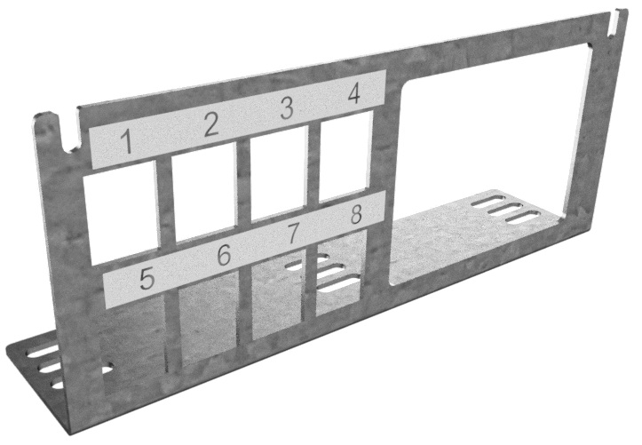Produktbild MVT 103 082 - Einbau Medienverteiler H74, 2x4x Keystone aus SVZ//MVT Verteiler 2x4x Keystone, 2 FLF aus SVZ