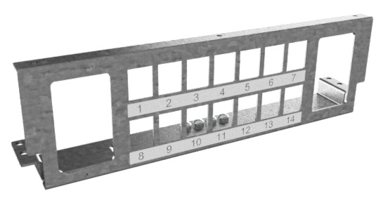 Produktbild MVT 104 142 - Einbau zu Hager Medienverteiler, 14 Keystone, 2x FLF aus SVZ