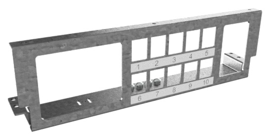 Produktbild MVT 104 103 - Einbau zu Hager Medienverteiler, 10 Keystone, 1x FLF und 1x D-FLF aus SVZ
