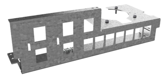 Produktbild MVT 104 180 - Einbau zu Hager Medienverteiler, 12/8x Keystone, 0/2x FLF, für FTTH-Anschlussdose aus SVZ