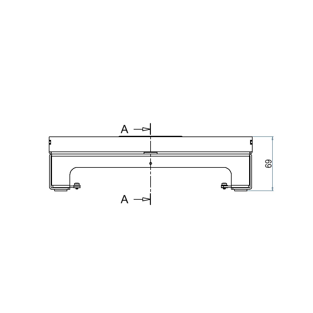 Produktbild UBD 260 250 - Unterflur-Bodendose UBD 260 inkl. belegtem Deckel aus Chromstahl, geschliffen, mit 2 Schnurauslässen