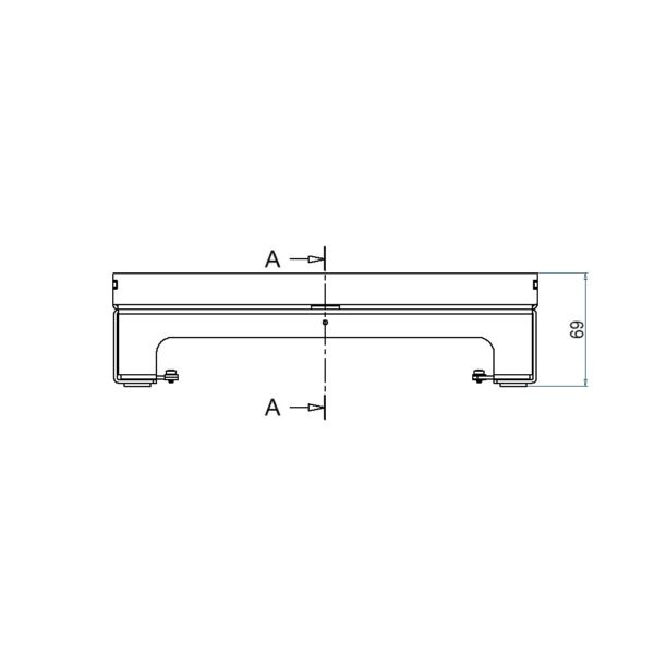 Produktbild UBD 260 251  -  Unterflur-Bodendose UBD 260 inkl. belegtem Deckel aus Chromstahl, geschliffen, mit 1 Bürstenauslass