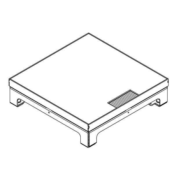 Produktbild UBD 260 251  -  Unterflur-Bodendose UBD 260 inkl. belegtem Deckel aus Chromstahl, geschliffen, mit 1 Bürstenauslass