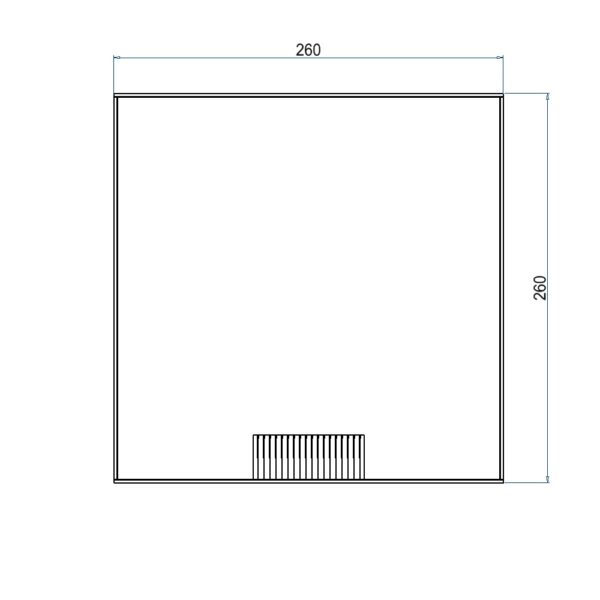 Produktbild UBD 260 251  -  Unterflur-Bodendose UBD 260 inkl. belegtem Deckel aus Chromstahl, geschliffen, mit 1 Bürstenauslass