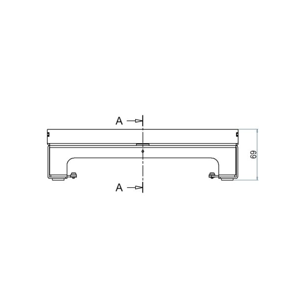 Produktbild UBD 260 252  -  Unterflur-Bodendose UBD 260 inkl. belegtem Deckel aus Chromstahl, geschliffen, mit 2 Bürstenauslässen