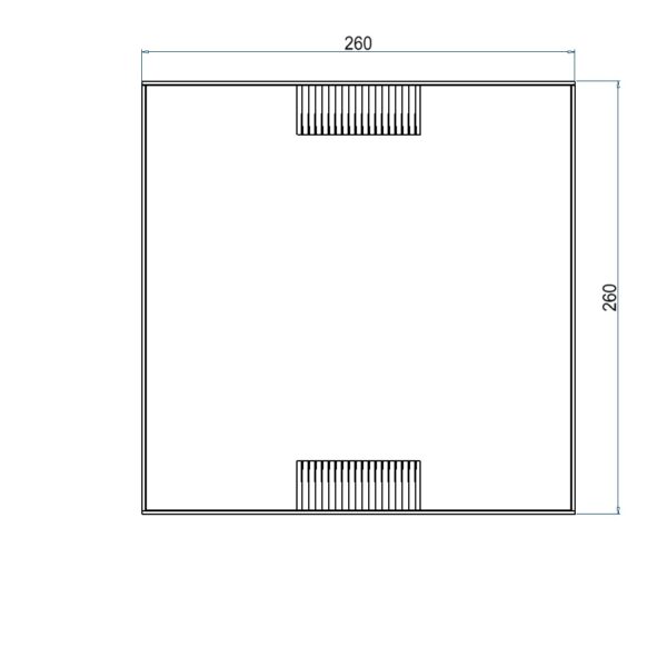 Produktbild UBD 260 252  -  Unterflur-Bodendose UBD 260 inkl. belegtem Deckel aus Chromstahl, geschliffen, mit 2 Bürstenauslässen