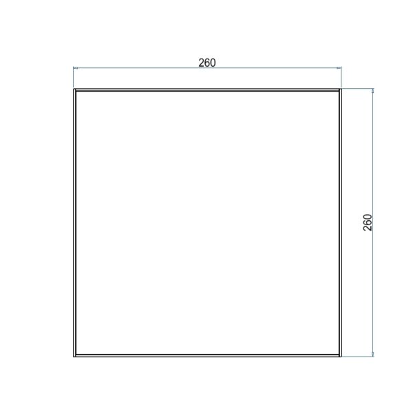 Produktbild UBD 260 253  -  Unterflur-Bodendose UBD 260 inkl. belegtem Blinddeckel aus Chromstahl, geschliffen