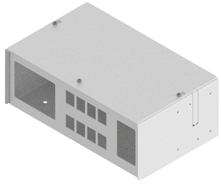 Produktbild MVT 150 083 RAL9016  -  Aufputz Medienverteiler für 8 Keystone (19.4mm Ausschnitt)