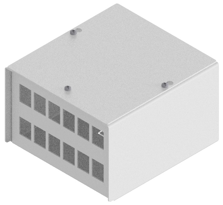 Produktbild MVT 150 120 RAL9016  -  Aufputz Medienverteiler für 12 Keystone (19.4mm Ausschnitt)