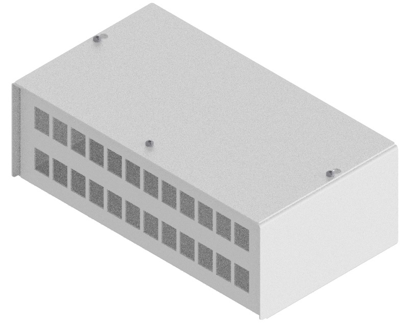 Produktbild MVT 150 240 RAL9016  -  Aufputz Medienverteiler für 24 Keystone (19.4mm Ausschnitt)