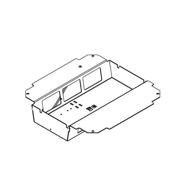 Produktbild UBD 260 265  -  Steckdoseneinsatz horizontal für 2x3 FLF, leer