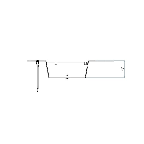 Produktbild UBD 260 265  -  Steckdoseneinsatz horizontal für 2x3 FLF, leer