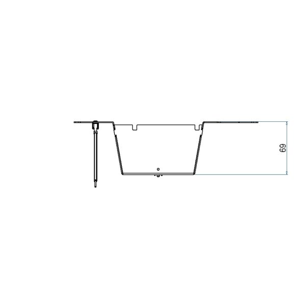 Produktbild UBD 260 266  -  Steckdoseneinsatz vertikal für 2x5 FLF, leer