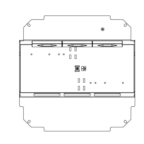 Produktbild UBD 261 268  -  Steckdoseneinsatz horizontal für  2x3 FLF, inkl. 2xT13 weiss und 1xT13 schwarz