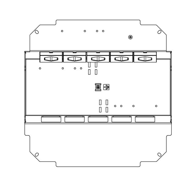 Produktbild UBD 261 271  -  Steckdoseneinsatz vertikal für 2x5 FLF inkl. 5x 1xT13, weiss