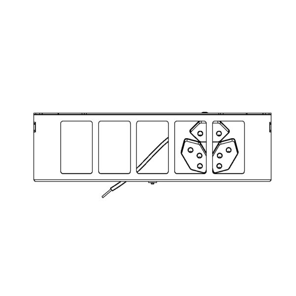 Produktbild UBD 261 273  -  Steckdoseneinsatz vertikal für 2x5 FLF inkl. 1x 3xT13, weiss