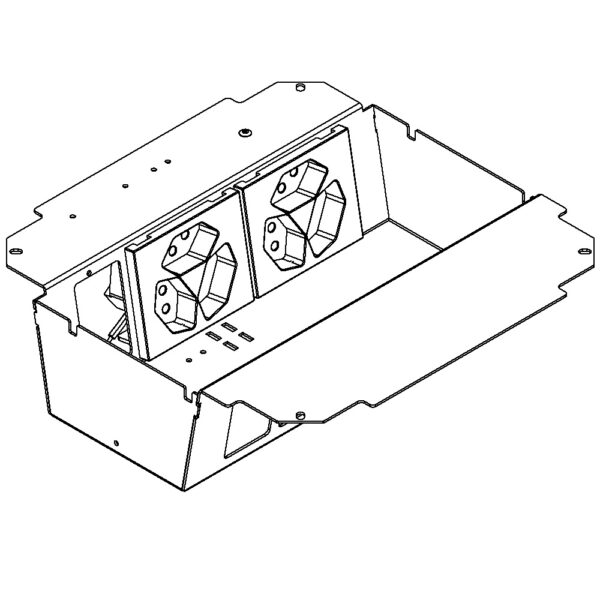 Produktbild UBD 261 275  -  Steckdoseneinsatz vertikal für 2x5 FLF inkl. 2x 3xT13, weiss