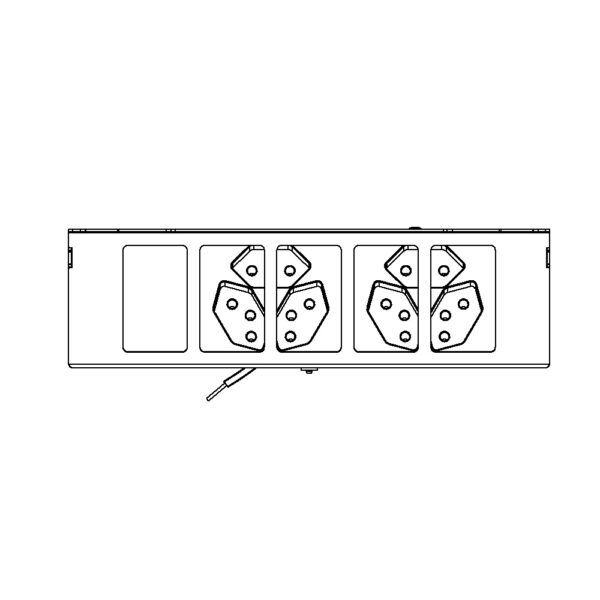 Produktbild UBD 261 275  -  Steckdoseneinsatz vertikal für 2x5 FLF inkl. 2x 3xT13, weiss