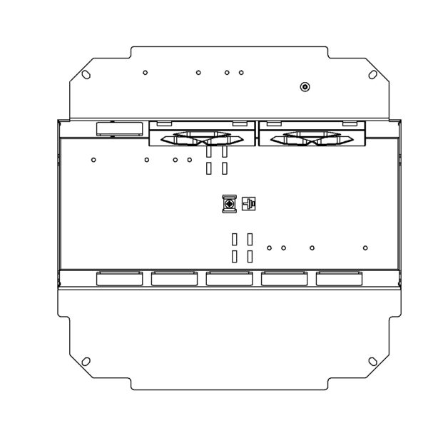 Produktbild UBD 261 275  -  Steckdoseneinsatz vertikal für 2x5 FLF inkl. 2x 3xT13, weiss