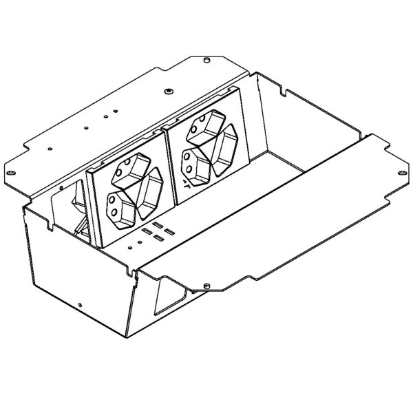 Produktbild UBD 261 276  -  Steckdoseneinsatz vertikal für 2x5 FLF inkl. 1x 3xT13, weiss, und 1x 3xT13/s, weiss