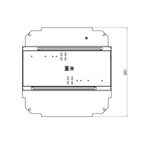 Produktbild UBD 261 290  -  Steckdoseneinsatz mit 2x 4x 45x45-Ausschnitten, leer