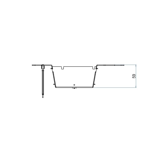Produktbild UBD 261 290  -  Steckdoseneinsatz mit 2x 4x 45x45-Ausschnitten, leer