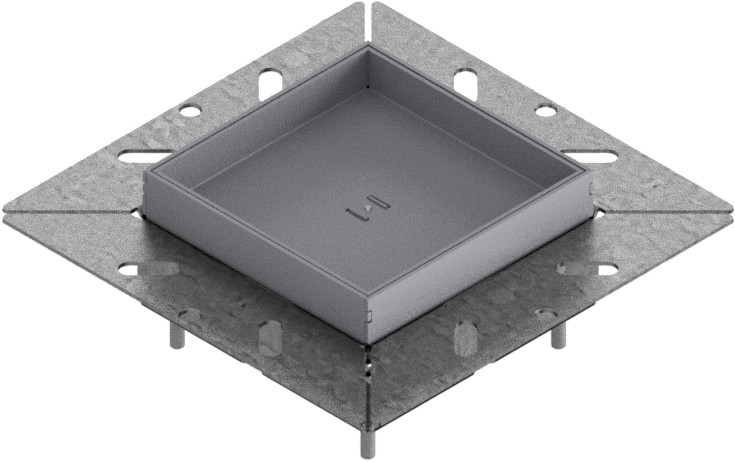 Produktbild UBDK 100 150  -  Unterflur-Bodendose UBDK 100 inkl. Blinddeckel mit Kante und 15mm Vertiefung