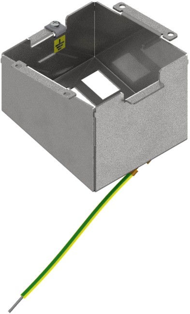 Produktbild UBDK 100 116 - Steckdoseneinsatz mit 1x 45x45- und 2x Keystone-Ausschnitten, leer