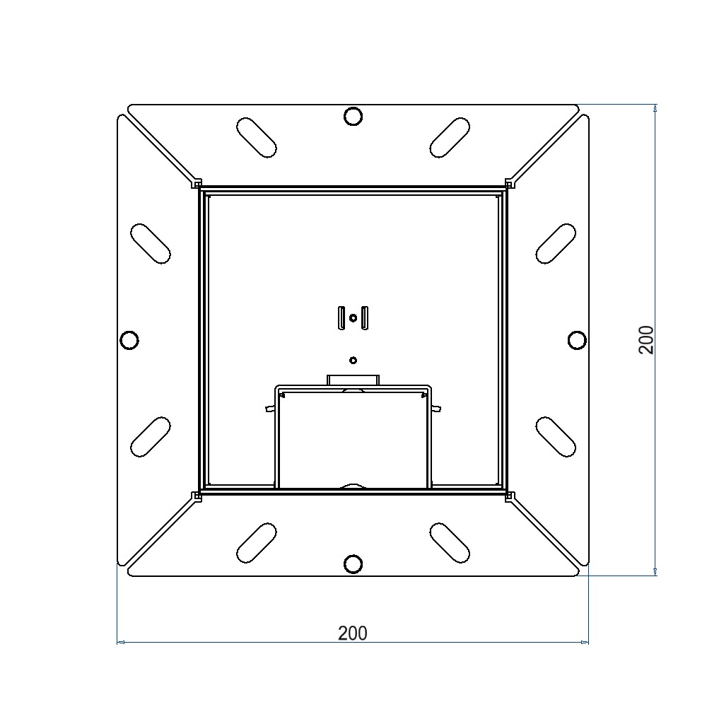 Produktbild UBDK 130 301 - Unterflur-Bodendose UBDK 130 inkl. Deckel mit Kante, 30mm Vertiefung und 1 Schnurauslass