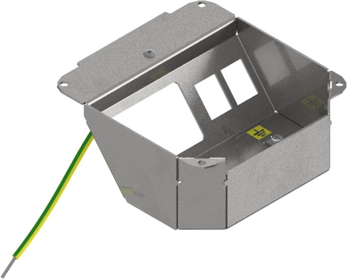 Produktbild UBDK 130 115 - Steckdoseneinsatz für 1x FLF und 2x Keystone, leer