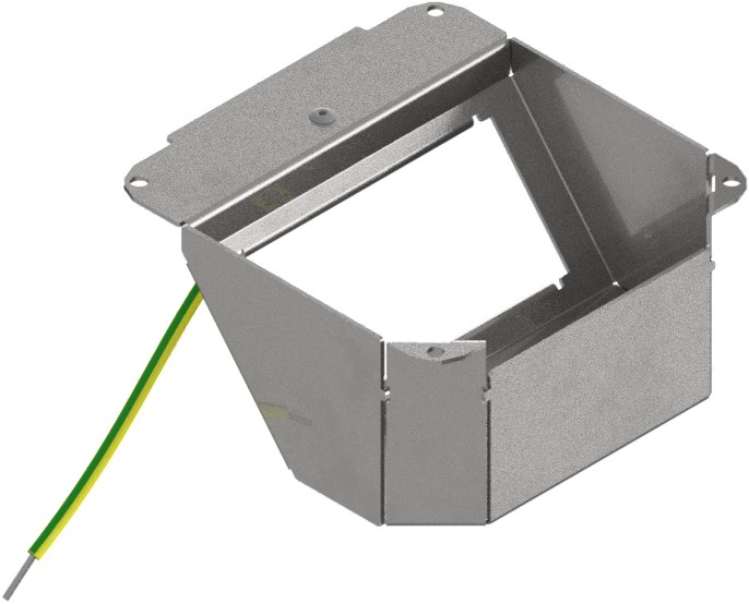 Produktbild UBDK 130 117 - Steckdoseneinsatz mit 2x 45x45-Ausschnitten, leer