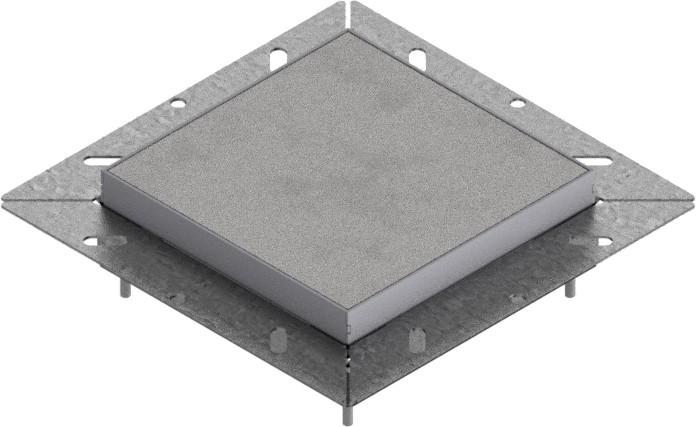 Produktbild UBDK 160 000  -  Unterflur-Bodendose UBDK 160 inkl. belegtem Blinddeckel aus Chromstahl, geschliffen