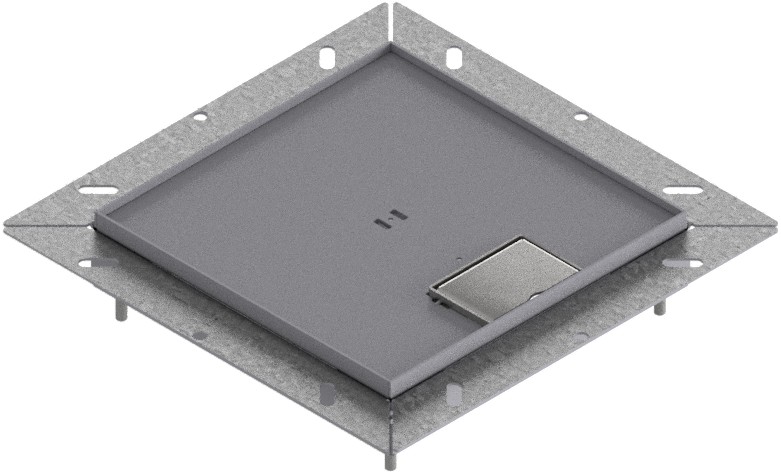 Produktbild UBDK 210 051  -  Unterflur-Bodendose UBDK 210 inkl. Deckel, flach (SVZ) ohne Kante, mit 5mm Vertiefung und 1 Schnurauslass