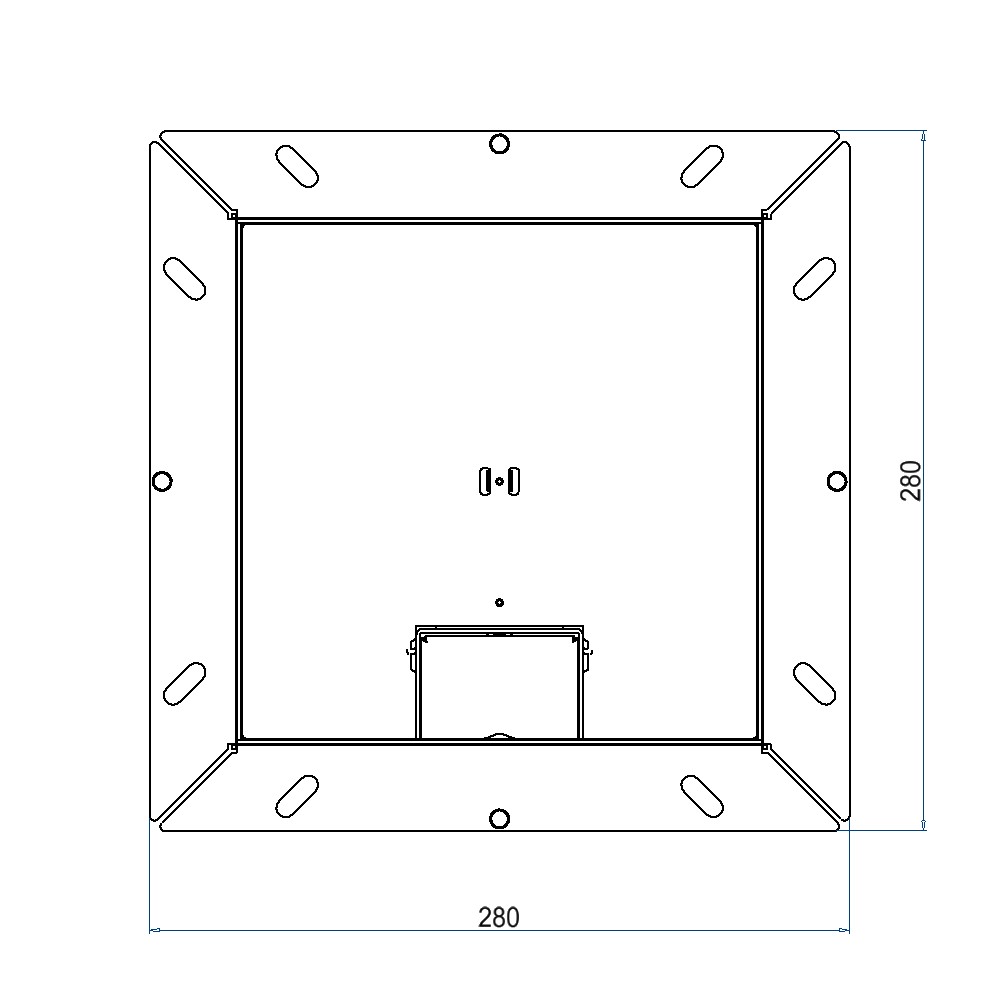 Produktbild UBDK 210 051 - Unterflur-Bodendose UBDK 210 inkl. Deckel, flach (SVZ) ohne Kante, mit 5mm Vertiefung und 1 Schnurauslass