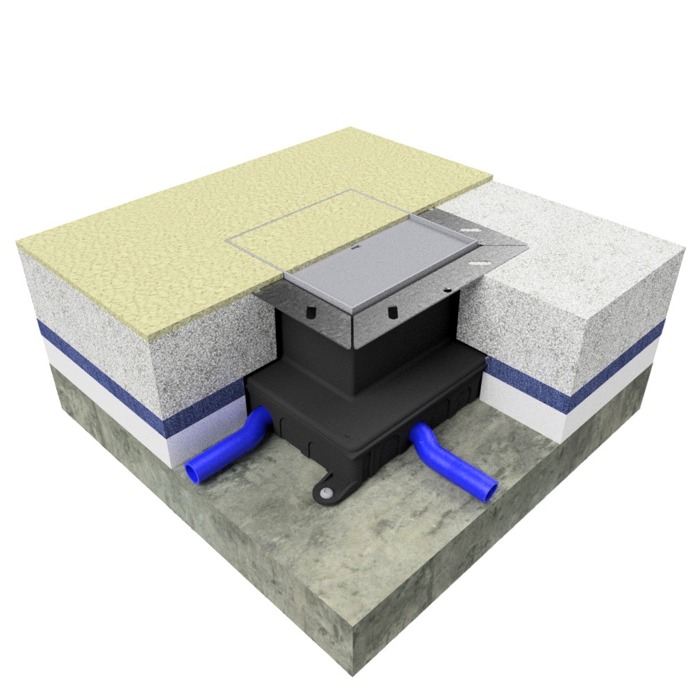 Produktbild UBDK 210 050 - Unterflur-Bodendose UBDK 210 inkl. Blinddeckel, flach (SVZ) ohne Kante, mit 5mm Vertiefung